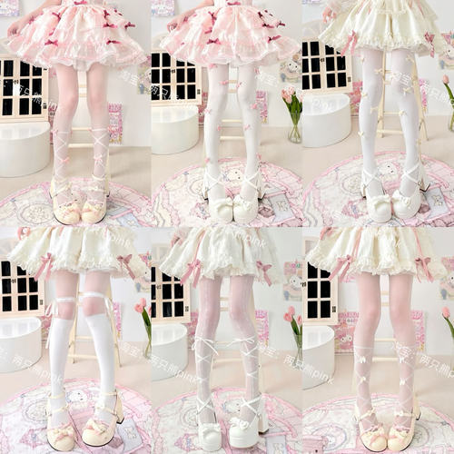 Lolita纯欲防勾丝连裤打底袜