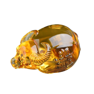 2026马年扭转乾坤琉璃摆件生肖吉祥物牛气冲天办公室装饰品礼品