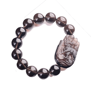 黑曜石手串不动明王本命佛属鸡手链转运珠生肖鸡护身符不动尊菩萨