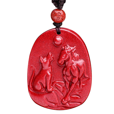 2026年属虎人佩戴三合犬马保岁吊坠朱砂生肖虎吉祥物男女护身符