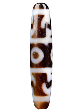 藏传老天珠西藏真品三眼天珠吊坠