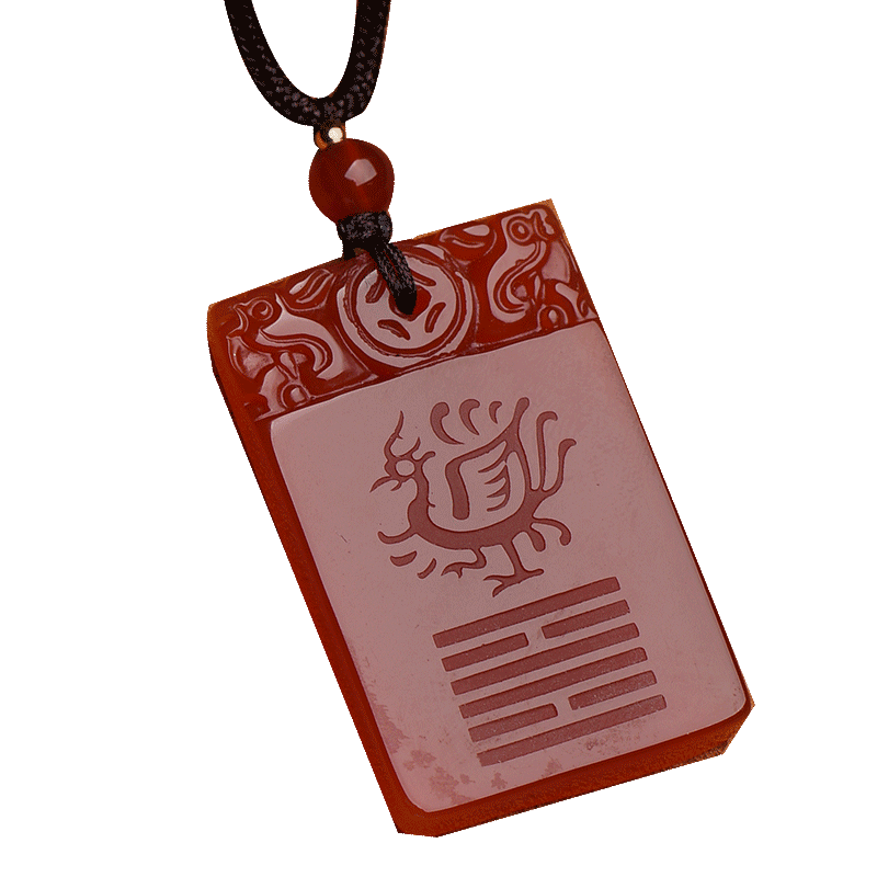 五行缺火補(bǔ)火的飾品離卦屬火天然紅瑪瑙吊墜離為火卦喜火朱雀掛件