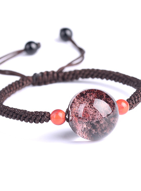 绿幽灵大颗粒男女款水晶礼物手串