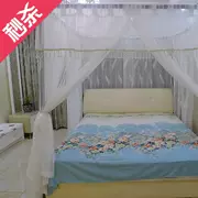 Giường lưới chống muỗi bốn cột của Mỹ bed Giường bốn tầng Trung Quốc 幔 f tùy chỉnh rèm giường nhà giả giường cổ điển sợi giường - Bed Skirts & Valances