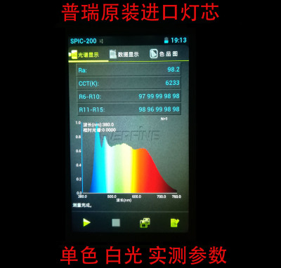 单色白光普瑞全光谱灯芯RA98护眼高显无频闪 光源led灯条替换灯芯
