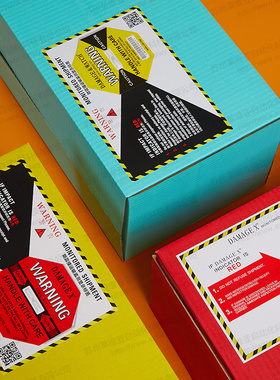 顺丰包邮防震标签DAMAGE X冲击指示器shockwatch防震动标签不干胶