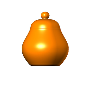 精雕图梨形茶叶罐茶壶茶杯茶具stl三维立体图圆雕图2D3D图电脑图