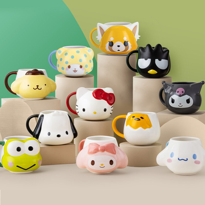 三丽鸥hellokitty系列礼物水杯库洛米美乐蒂玉桂狗搞怪陶瓷马克杯