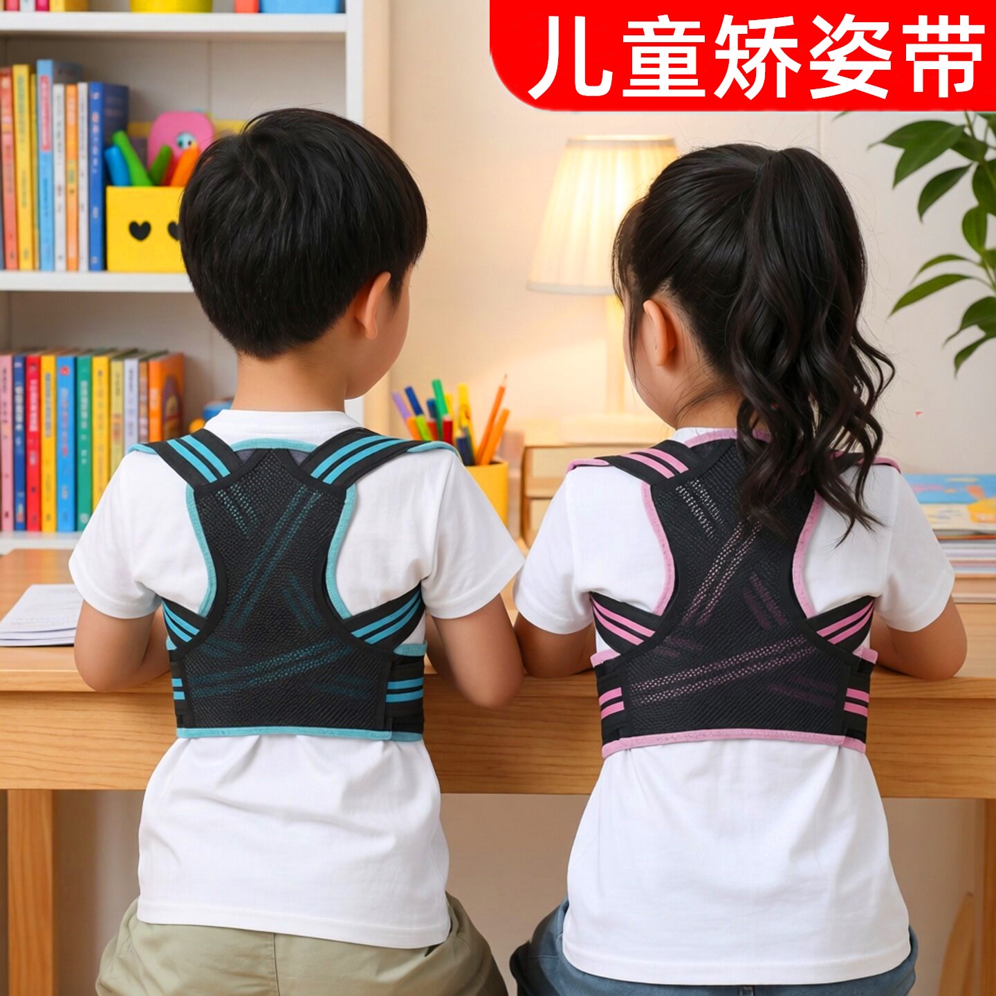 升级版儿童矫姿带预防驼背矫正带中小学生防驼背青少年开肩矫正器