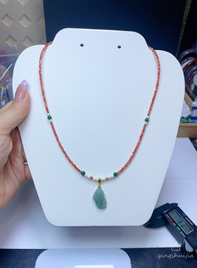 天然南红玛瑙翡翠貔貅项链复古风简约蜜蜡旗袍颈链毛衣链不议价