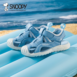 史努比儿童鞋男童凉鞋包头小童2025夏季新款软底防滑女童休闲鞋子