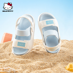 HelloKitty凉拖鞋儿童软底露脚趾夏天凉鞋外穿防滑两穿女童沙滩鞋