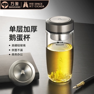 万象单层玻璃杯鹅蛋杯大肚杯男女士商务水杯U401/U102/U405/U406