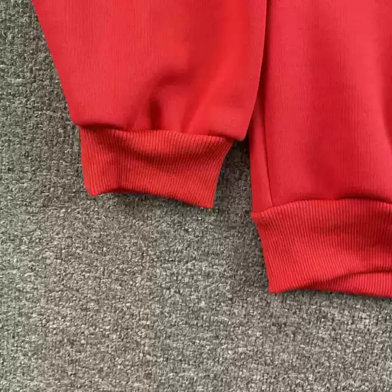 Trendy and Fashionable Star Embroidered Logo Hooded Long-Sleeved Sweatshirt