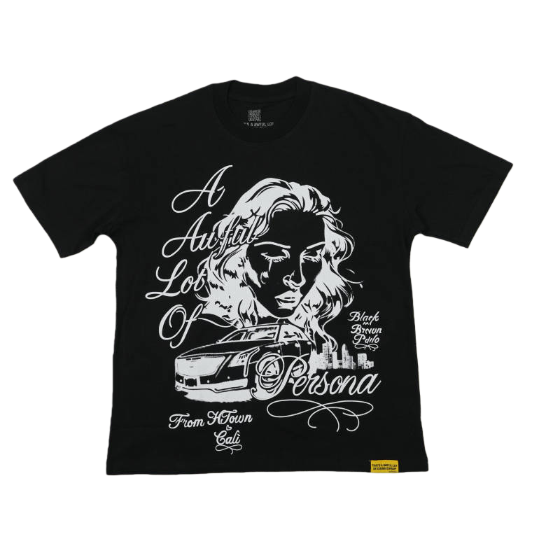 thumbnail for Trendy Fashion Car White Avatar Letter Print Logo Crew Neck Short Sleeves