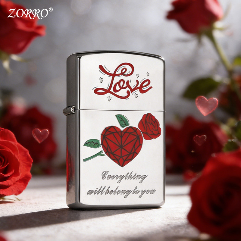 ZORRO佐罗官方旗舰店正品煤油打火机防风复古新型原铜手工送男友