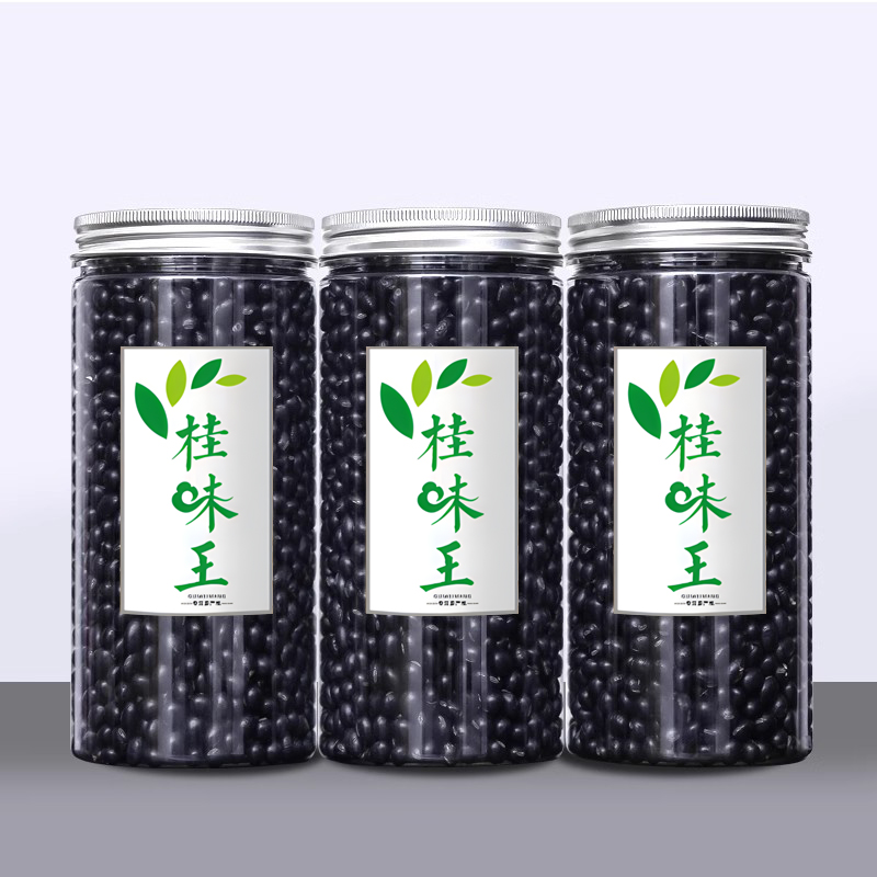 东北农家绿心小黑豆罐装530g