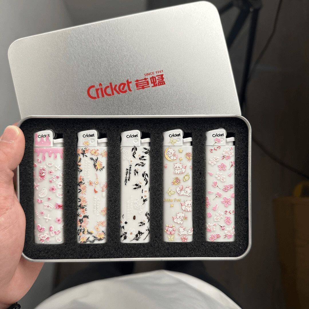 正品草蜢cricket砂轮打火机创意个性手工diy网红爆款高颜值一次性
