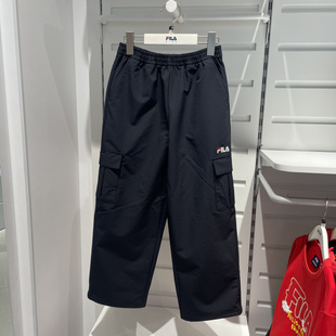 男童宽松梭织长裤 FILA斐乐童装 新款 2026春季 K62B611802 儿童运动裤