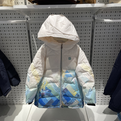 斐乐FILA童装2025年冬季男小童时尚百搭保暖连帽羽绒服K11B442904