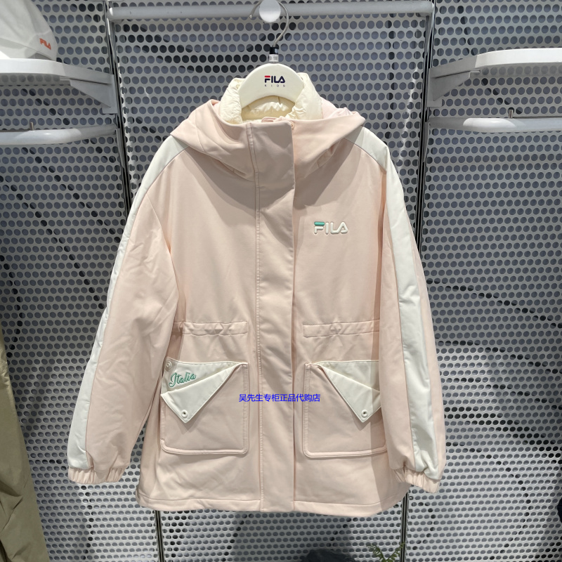 斐乐FILA童装2025冬季女大童上衣两件套加厚保暖羽绒服K12G442911