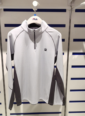 FILA斐乐童装2025冬季男大童舒适保暖打底针织长袖上衣K12B543204