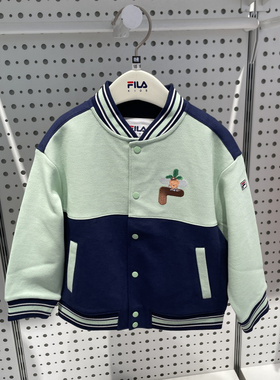 FILA斐乐童装2026春季新款男小童休闲夹克针织长袖外套K61B612502
