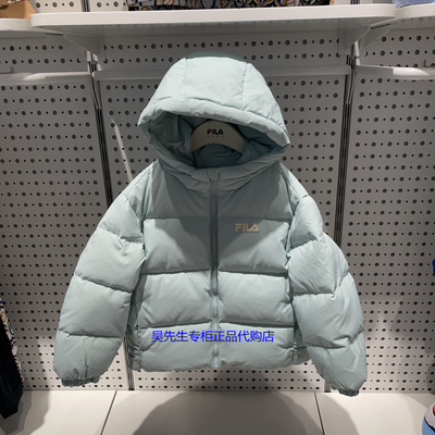 斐乐童装正品2025冬季新款男女同款百搭保暖连帽羽绒服K61G541901