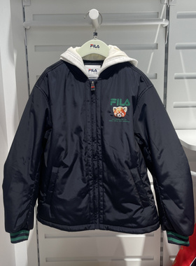 斐乐FILA童装2026春季新款男大童休闲连帽夹克棉服外套K62B611901
