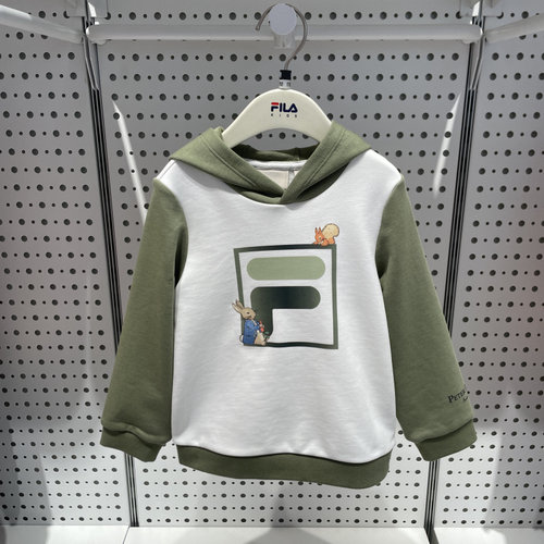 FILA斐乐童装25冬季男小童联名款时尚休闲长袖连帽卫衣K11B544203