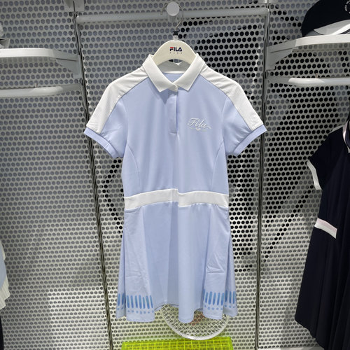 FILA斐乐童装26夏女大童针织裙吸湿速干凉感运动连衣裙K62G623386