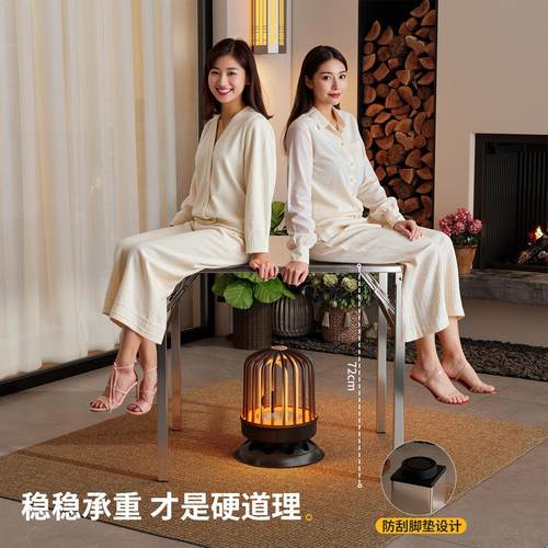 特厚不锈钢折叠桌烤火桌
