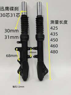 电动车迅鹰27芯30芯31芯碟刹鼓刹雅爱台液压前叉前油减震避震器