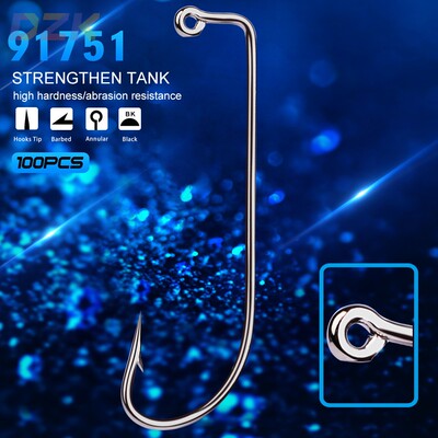 PRO BEROS品牌渔具高端软虫钩带倒刺鱼钩100个/包散装高端高碳z4