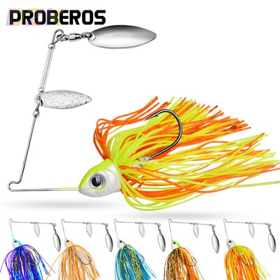 胡须佬路亚饵13.7G 17.5G流苏Spinnerbait金属亮片防挂底仿生鱼z1