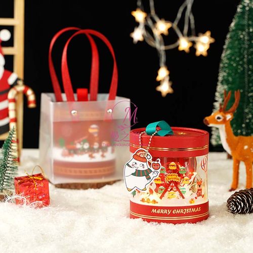 圣诞节抱抱桶蛋糕苹果礼品盒儿童