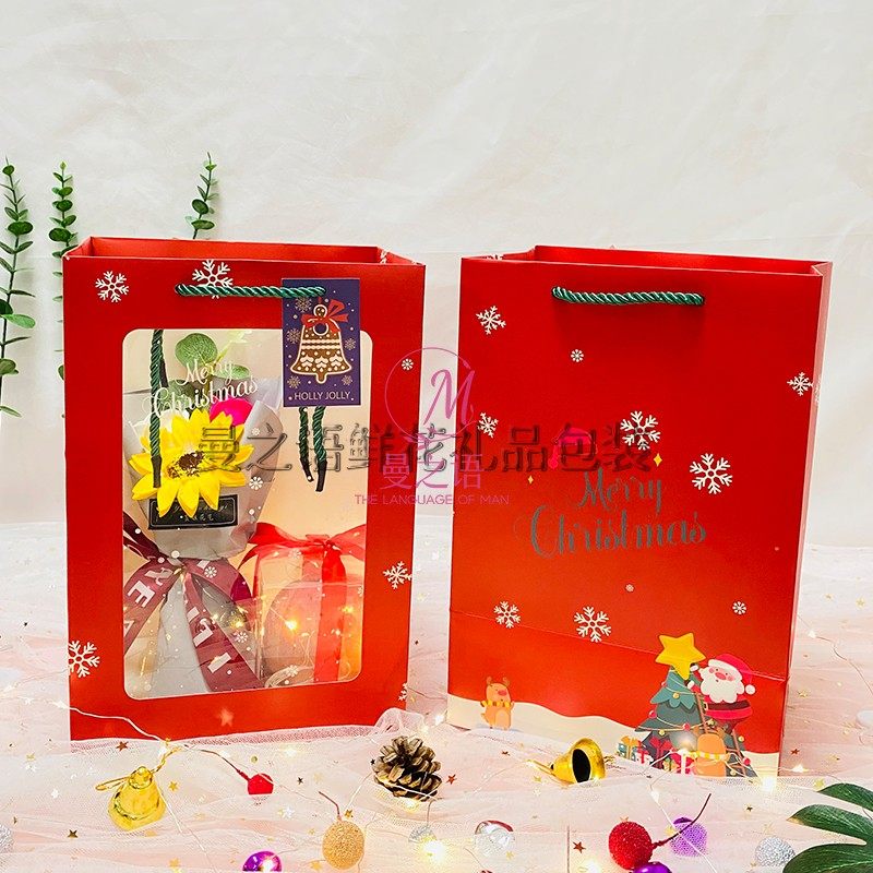圣诞节开窗礼品袋儿童礼物包装袋