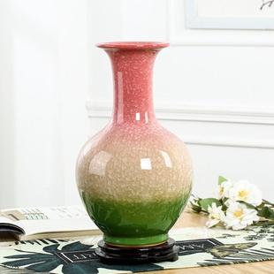 饰 景德镇陶b瓷器家居客厅台面插花花瓶三色现代中式 工艺品摆件装
