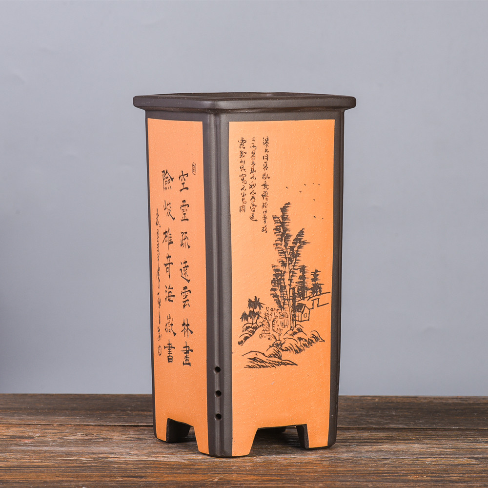 紫砂花盆陶瓷盆景盆栽兰花盆地面