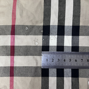 战壕风衣经典里衬或衬衣面料嘎巴甸大格子纯棉布料黄格黑格卡其格