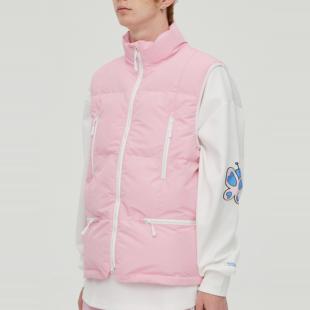 2425TSI映漾新潮滑雪服男女户外单双板防水滑雪马甲上衣外搭粉色