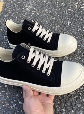2023 RO FABLED低帮鞋男鞋帆布鞋厚底系带黑白欧美潮鞋女鞋情侣鞋