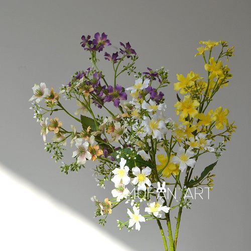 仿真花油桐花绢花家居装饰花束客厅餐桌插花摆件民宿软装饰品