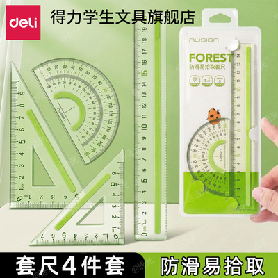 【真防滑+高透明】得力防滑套尺