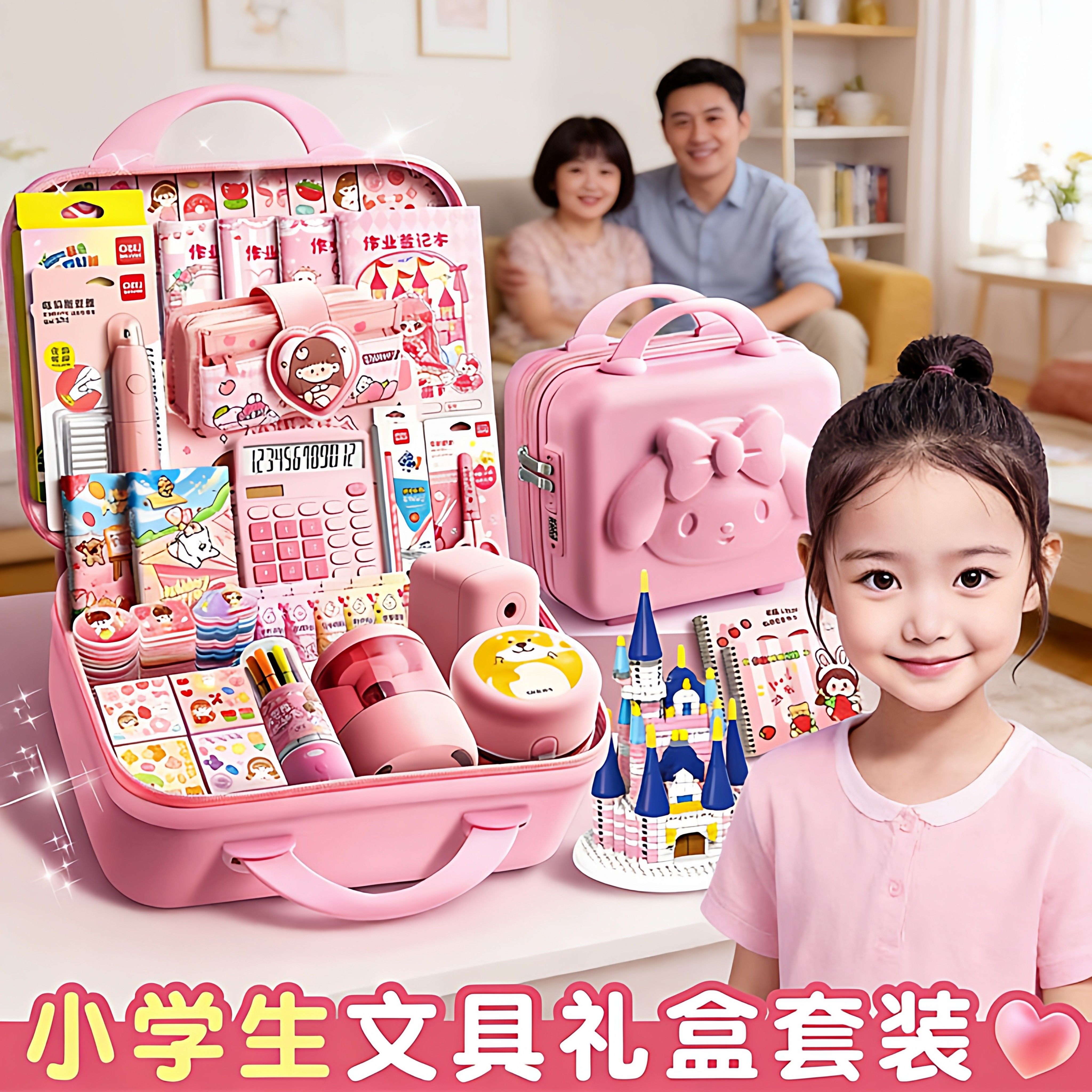 得力文具套装礼盒大礼包学习用品女孩小学生用男孩一年级必备电动儿童学霸开学套盒伴手礼铅笔实用幼儿园礼物