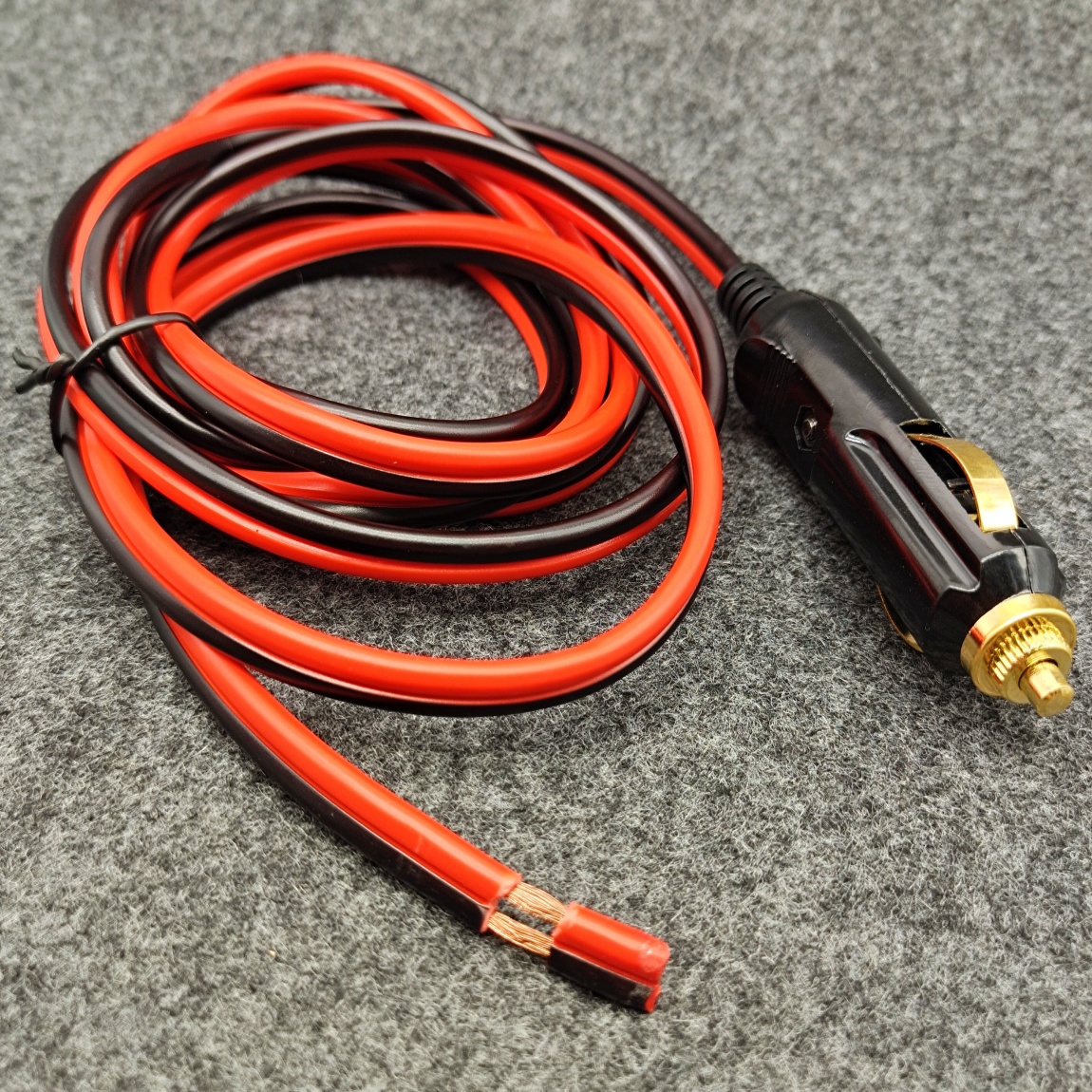 汽车载大功率点烟器插头12V24打气泵电风扇20A点烟线电瓶夹转换头