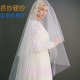 韩国新娘头纱抓纱凹造型简约素纱婚纱摄影拍照化妆师堆纱定型硬纱