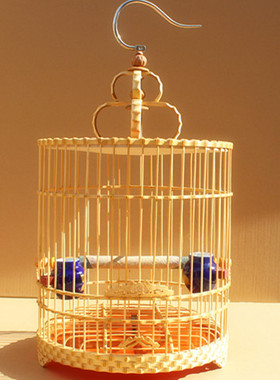 画眉鸟笼 紫竹鸟笼 雕刻鸟笼 画眉鸟笼画眉洗澡鸟笼 全套配齐