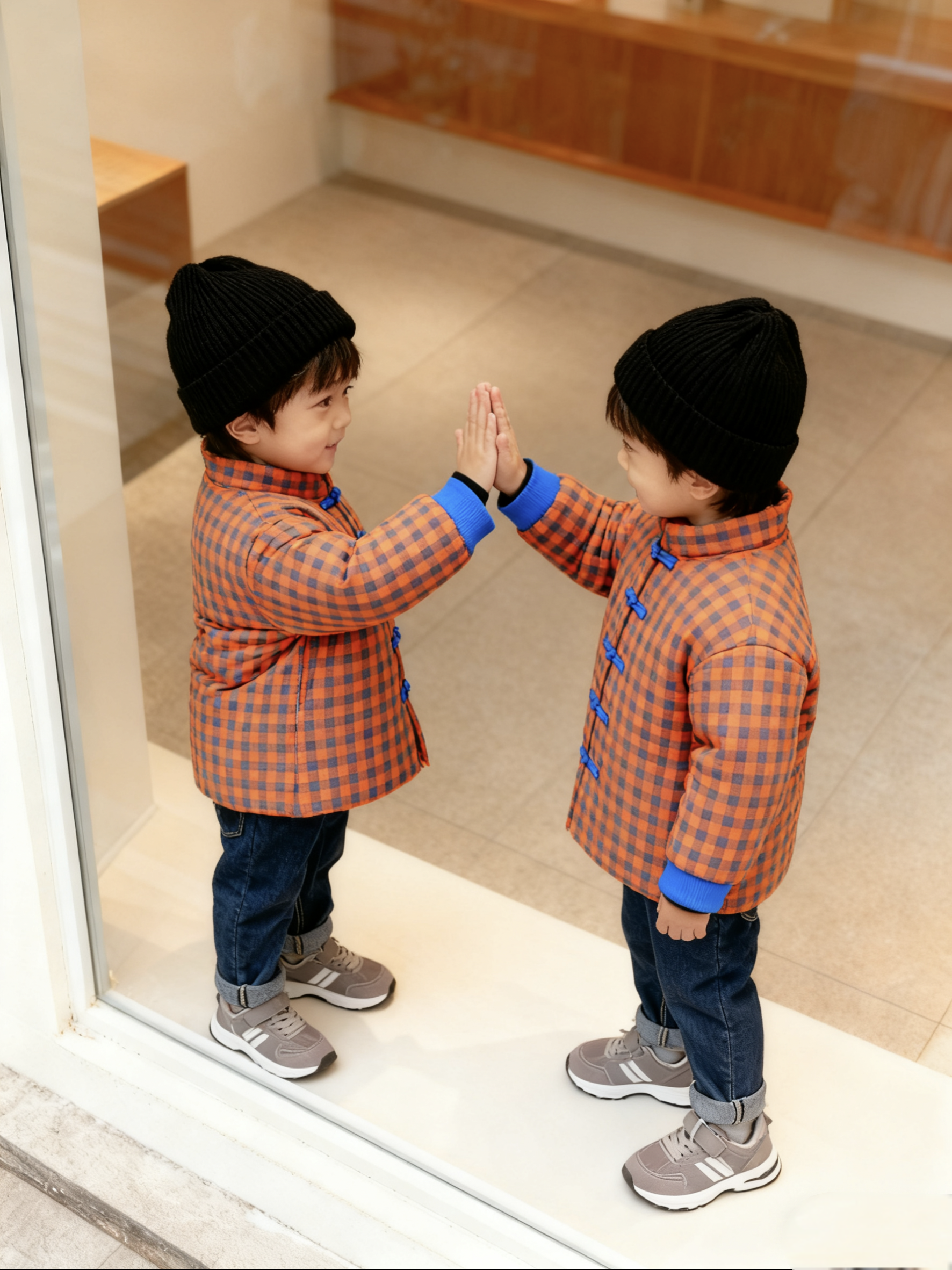 2025冬季新品手工棉花棉衣半成品复古盘扣唐装袄片男童加厚过冬