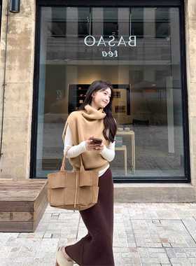 高级感软糯垂感针织半身裙女秋冬季中长款直筒包臀裙高腰a字裙子